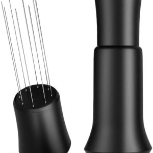 KYONANO WDT Tool, Kaffee Distributor Tool mit Nadeln 0.3 mm, WDT Distributor für Siebträger, Werkzeug für das Durchmischen des Kaffeesatz, Dickem Edelstahl Espresso Nadel für Barista, Schwarz