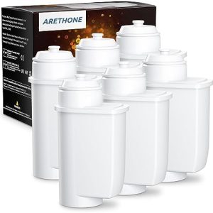 ARETHONE Wasserfilter für Siemens EQ Series, EQ5, EQ6, EQ9, EQ500, S700, Wasserfilter Kaffeevollautomat für Siemens 3200, Bosch TCZ7003, TCZ7033, 467873 (6 Stück)