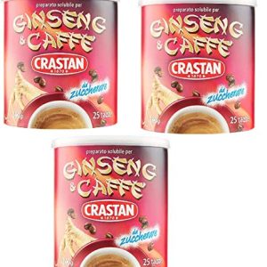 3x Crastan Ginseng und Kaffee Instant Kaffee Bohnenkaffee 200 gr 25x Tassen
