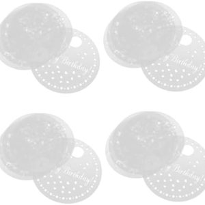 Garneck 4 Sets Kuchendekorationswerkzeuge Praktische Latte Art Schablonen Cappuccino Kunstvorlagen DIY Vorlagen Schablonen Dekorationsschablonen Kaffeezubehör