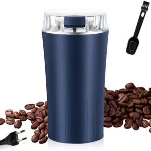 Kaffeemühle Elektrisch, 300W Elektrische Kaffeemühle, Gewürzmühle Elektrisch, 304 Edelstahlmesser Bpa Frei Kommt Mit Reinigungsbürste Automatische Mühle Für Kaffee, Gewürze, Kräuter, Nüsse, Getreide