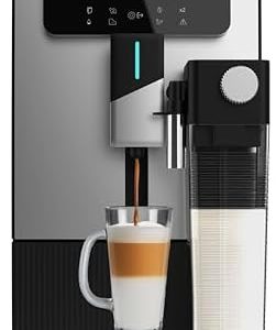 Cecotec Espresso Machine Super Automatic Cremmaet Latte Item 1500 W, 19 Bar, Thermoblock, 6 Drinks, 150 g Coffee Container, Cone Grinder, Automatic Cleaning, 1.1 L Water and 400 ml Milk Container
